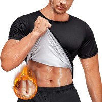AGILONG Men Sauna Sweat Vest Heat Trapping Compression Shirts Gym Sauna Suit Workout Slimming Body Shaper for Weight Loss - B9N8D71HP