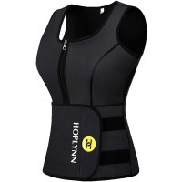 HOPLYNN Sauna Sweat Vest Waist Trainer Corset Trimmer Shaper Belt for Women Neoprene Waist Cincher Stomach Tummy Shaper - BJBX4MFT1