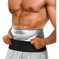 LODAY Waist Trimmer for Men Weight Loss,Stomach Trainer Sweat Workout Shaper,Neoprene-Free Slimming Sauna Belt - BGSQVE6P1