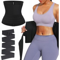 Waist Trainer for women Wrap 3 in 1 Adjust Your Snatch Shapewear Wraps | Waist Trimmer Tummy Control Sweat Wraps - BJHEWLK4I