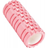 13" Pink Foam Roller for Self Massage Exercise Back Pain Relieve Muscles Legs Trigger Point Yoga Physical Therapy Body Stretching Deep Tissue Medium Density - BJZ7ODMPC
