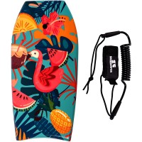 SandSurfer Boogie Boards for Beach Body Board with Wrist Leash Lightweight High Speed EVA Surface with Stunning Graphic Designs Boogie Boards - BFDDNF0XT
