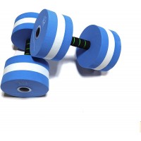 davidamy's gift Upgrade Water Aerobic Exercise Foam Dumbbells Pool Resistance 1 Pair Water Fitness Exercises Equipment for Weight Loss - B5PUVI41F