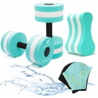 HOXHA Aquatic Exercise Dumbells EVA-Foam Water Dumbbell Set for Aqua Therapy Pool Resistance Fitness for Women - B4ZC9DSD7