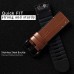 Abanen for Garmin Fenix 7X Fenix 6X Fenix 5X Watch Band Quick Easy Fit 26mm Soft Genuine Leather Hybrid Silicone Sweatproof Wristband Strap for Fenix 5X Plus,Tactix Delta,Fenix 3,Enduro - B7SFA1A58