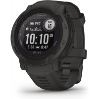 Garmin Instinct 2 Solar GPS Outdoor Watch Solar Charging Capabilities Multi-GNSS Support Tracbak Routing Graphite - BDLE9PXAF