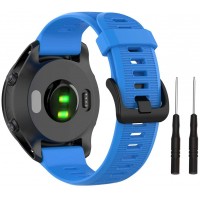 ISABAKE Band for Garmin Forerunner 935 Forerunner 945 Forerunner 745,Compatible with Fenix 5  Fenix 5plus  Fenix 6  Fenix 6 Pro Approach S60 ,Soft Silicone 22mm Replacement Bands Blue - BEPEYJRDL