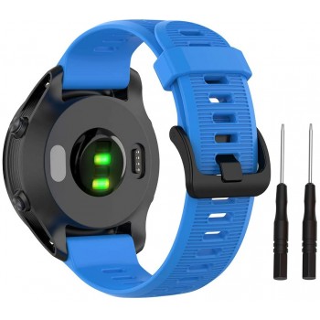 ISABAKE Band for Garmin Forerunner 935 Forerunner 945 Forerunner 745,Compatible with Fenix 5 Fenix 5plus Fenix 6 Fenix 6 Pro Approach S60 ,Soft Silicone 22mm Replacement Bands Blue - BEPEYJRDL
