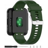Meifox Compatible with Garmin Forerunner 35 Band,Solf Silicone Replacement Bands for Garmin Forerunner 35 Watch Green1 - B8HTI78QN