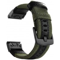 YOOSIDE Fenix 5 Fenix 6 Watch Band 22mm Quick Easy Fit Nylon Durable Wristband Strap for Garmin Fenix 5 5 Plus,Fenix 6,Instinct,Quatix 5 MARQ,Forerunner 935 945,Fit Wrist 6.3-8.66inch Green - BCB7EHS6V