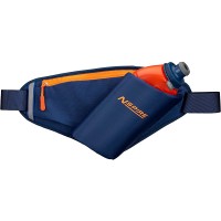 Nspire Hydration Waist Pack Bottle with 18oz Flask and Storage Area – Running Hiking Walking Camping Cycling True Navy Tigerlily - BQFRSZ6E7