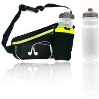 Running Belt Hydration Waist Pack with Water Bottle Holder Bottle Included Waist Pouch Fanny Pack Bag for Women and Men Running Phone Holder for All Kinds of Phones Money Key - BGRB9S96I