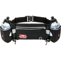 Temp Brand Adjustable Hydration Running Belt with Water Bottle Set – Black - B8KW0HF9I