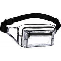 Clear Fanny Pack Clear Waterproof With Adjustable Strap Stadium Approved Waist Bag For Women or Men Fit For Events Games and Concerts - BMR5C09YB