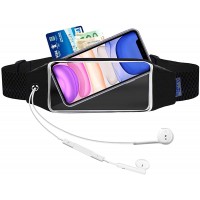 QUANFUN Running Belt for iPhone 13 12 11 Pro Max XS Max Galaxy S10+ S20 Plus S20 Ultra,Note 20,Water Resistant Fanny Pack Sports Fitness Waist Pouch fits Large Phones UP to 6.9" With OtterBox Case - B7Z9R73DK