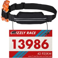 Running Race Number Bib Belt With Elastic Webbing Fits All Size For Marathon Triathlon and Cycling Race Belt - BTUP9R8TV