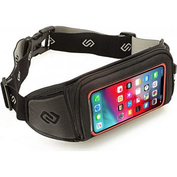 Sporteer Kinetic K1 Running Belt Waist Pack Compatible with iPhone 13 Pro Max 13 Pro 13 12 11 Pro Max Xs Max XR X Galaxy S22 Plus S21+ Ultra S21+ S20+ Note & Other Brands Fits Cases - BW8NZZEXR