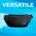 STEADY FOCUS BRANDS Waist Bag Fanny Pack Waist Pack Crossbody Bag Made with Water-Resistant Material Comfortable Strap Durable for Travel Work and Exercise Black - BEYWLWMHY