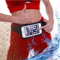 Waterproof Running Swimming Belt Fanny Pack fits iPhone 7 8 X 11 12 13 Plus & Android Samsung W Touchscreen Cover IPX8 Rated Dry Waist Bag Pouch for OCR Ski Beach Pool Kayaking Rafting etc! - B03OF4LE1