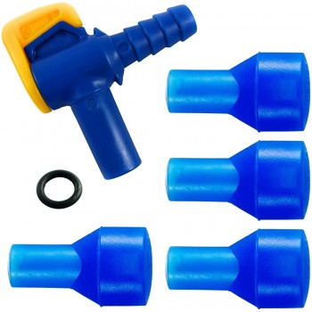 Aquatic Way Bite Valve Replacement Mouthpieces fits Camelbak and Most Brands 4-Pack with Shutoff Valve and Tube O-Ring for Hydration Bladder and Backpack Water Reservoir - B9WF6D0CQ