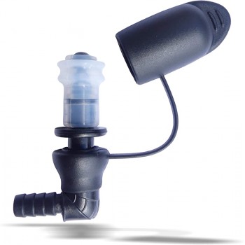Hydration Bladder Bite Valve Mouthpiece Replacement > Pull Push Shutoff Valve Silicone Nozzle with Cap Protector 90 degree for Quick Acces & Easy Drinking Universal for Any Hydration Pack System - B33IUYHDI
