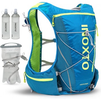 INOXTO Hydration Vest Backpack,Lightweight Water Running Vest Pack with 1.5L Water Bladder Bag Daypack for Hiking Trail Running Cycling Race Marathon for Women Men Kids - BDJOTOU9P