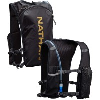 Nathan QuickStart Hydration Pack Running Vest. 4L Storage with 1.5L 1.5 Liter Bladder Included. for Men and Women. Adjustable Straps. Phone Holder Pockets Zippers - BORSZ2MR1
