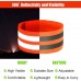 16 Pieces Reflective Bands Reflector Bands for Wrist Arm Ankle Leg High Visibility Reflective Gear Safety Reflector Tape Straps for Night Walking Cycling and Running - BFJICABVO