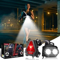 ALOVECO Night Running Lights Rechargeable LED Chest Light Back Warning Light with 4 Lighting Modes 90° Adjustable Beam for Camping Hiking Running Jogging Outdoor Adventure - BNXMYNME2