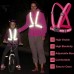 BFELYCPO Running Reflective Vest for Men Women Walking at Night,360 Visibility Safety Vest Strap with 2 Reflector - B2JFXCDSZ