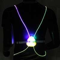 Bodiy Reflective Vest Gear Led Running Light Walking Sport Motorcycle Biking Safty Body Lights Belt for Women and Men - BIHAIOR5A