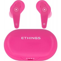 eThings Heavy Duty Premium Sound Noise Canceling Earbuds Bluetooth 5.0 Waterproof Touch Control Wireless Headphones with Charging Case Pink - BQJ5Q09RY