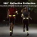 Reflective Running Gear 6 Pieces High Visibility Yellow Security Reflective Bands Waist Belt for Arm Wrist Leg Ankle Reflectors for Walking Cycling at Night - B1TKIHI38