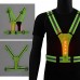 TENQIU LED Reflective Vest Led Light Up Safety Vest with Flashing Lights High Visibility Reflective Running Gear for Walking Jogging Cycling Motorcycling Mountain Biking Green - BX14DYTRF