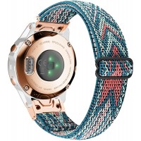Abanen Elastic Watch Bands for Fenix 7S Fenix 6S Fenix 5S Descent Mk2S Quick Fit 20mm Soft Nylon Stretchy Embroidery Loop Breathable Wristband Strap for Garmin Fenix 5S Plus - BXHIUDJTX