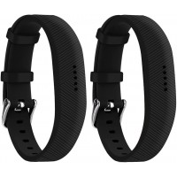 Huadea Compatible Bands Replacement for Fitbit Flex 2 with Watch Buckle 2 Black Soft Silicone Wristband - BTS7551SN