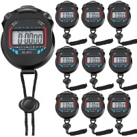 FomaTrade Stopwatch,Pack of 10pcs lot Digital Handheld Multi-Function Professional Electronic Chronograph Sports Stopwatch,Waterproof Stopwatch,Sport Stop Watch,Interval Timer with Large Display - BJYGZS2G9