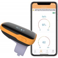 Wellue WearO2 Wearable Health Monitor Bluetooth Pulse Meter with Free APP Continuously Tracks SP-O2 & Heart Rate - BC32OB2IU