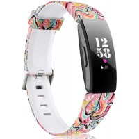 Maledan Patterned Bands Compatible with Fitbit Inspire 2 Fitbit Inspire HR Inspire for Women Men Fadeless Pattern Printed Strap Accessories Replacement Band for Inspire HR Fitness Tracker and Ace 2 - BM086JRGM
