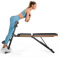 PERLECARE Adjustable Weight Bench for Full Body Workout All-in-One Exercise Bench Supports up to 772lbs Foldable Flat Incline Decline Workout Bench with Two Exercise Bands for Home Gym PCWB01 Upgraded Version - B67UK1PUW