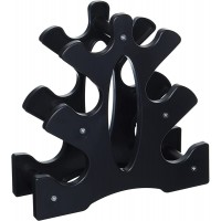 portzon Dumbbell Rack Hand Weight Set Tree Designed to Hold Neoprene Dumbbells One Pair Each 3lb 5lb 8lb Weights Not Included,Black - BWK0L1AUP
