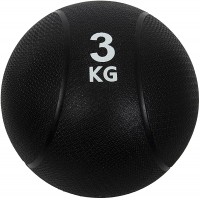 Mind Reader Medicine Strength Training Ball Home Fitness Core Workout Rubber Black 3KG - BUY7Z20RD