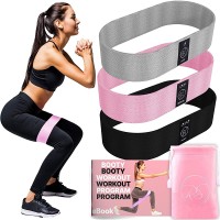 Booty Bands for Exercise Fabric Resistance Bands Set of 3 Glute Thigh Bands for Workout Leg Resistance Bands Fabric Loop Leg Bands and Booty Training - BFFZ8G9CE