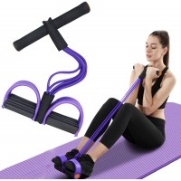 FateFan Multifunction Tension Rope 6-Tube Elastic Yoga Pedal Puller Resistance Band Natural Latex Tension Rope Fitness Equipment for Abdomen Waist Arm Leg Stretching Slimming Training - BSIDBCFLC