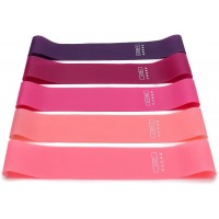 Resistance Bands for Working Out Women Elastic Exercise Bands for Butt and Legs Resistant Bands for Physical Therapy Stretching Fitness Set of 5 - BQSH69AFI