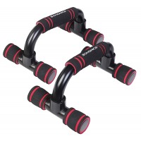SONGMICS Push-Up Stands Push-Up Bars for Home Exercise Padded and Angled Grip Push-Up Handles Non-Slip on the Floor Triceps Chest Bodyweight Workout Black USPU027H01 - BXQ50675N