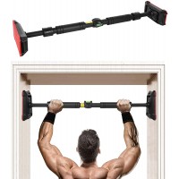 LADER Doorway Pull Up Bar and Chin Up Bar,Upper Body Workout Bar No Screw Installation for Home Gym Exercise Fitness with Level Meter and Adjustable Width,up to 551 lbs Black - BKYX4PFTV