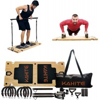 KAHITE Portable Home Gym Workout Bundle Set with Resistance Bands Bar Board Door Anchor and More All in One Fitness System - BNJRTWWZN