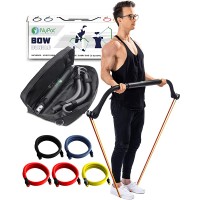 NYPOT Bow Portable Home Gym Resistance Band and Bar System Travel Workout Equipment Set Home Workout Resistance Bands Full Body Training Kit & Exercise Equipment for Men & Women - BPPTBL93O