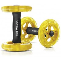 SKLZ Core Wheels Dynamic Strength and Ab Trainer Roller Set of 2 Yellow Black Yellow - B3E12NU01